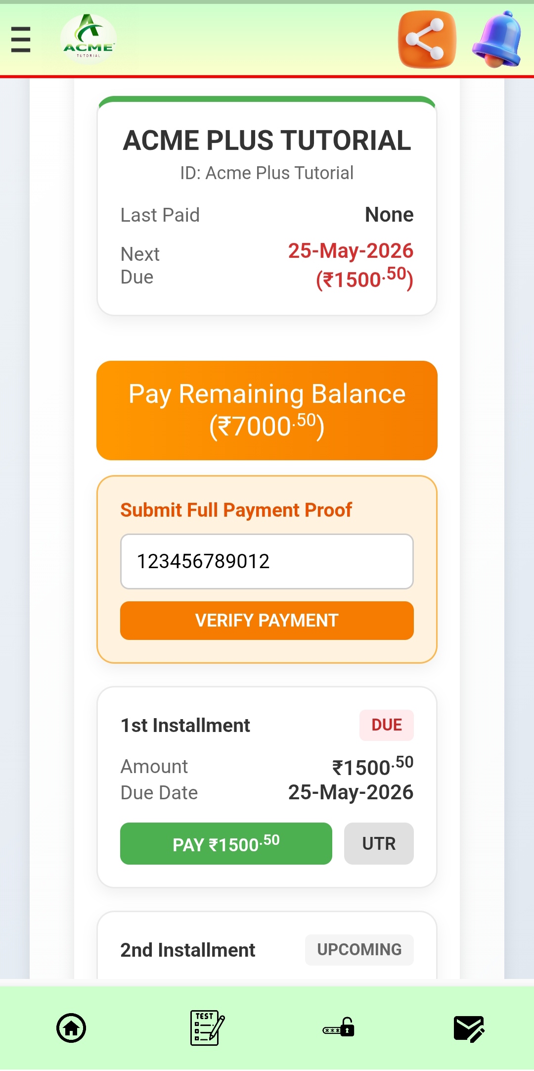Pasting UTR in App